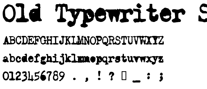 Old Typewriter Simplified font